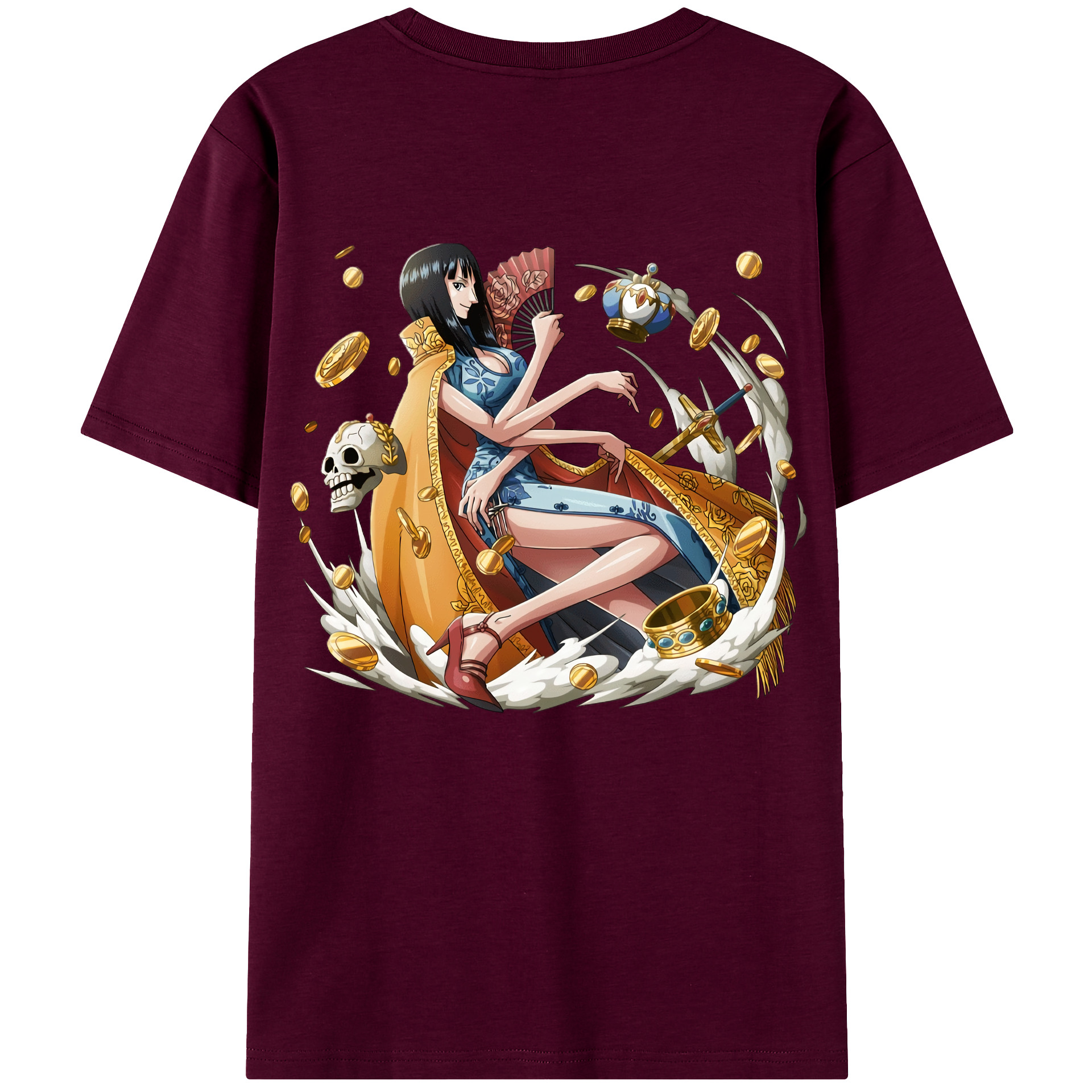 ワンピース ニコ・ロビン ONE PIECE Nico Robin レディース半袖Tシャツ(バックプリント)